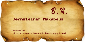 Bernsteiner Makabeus névjegykártya